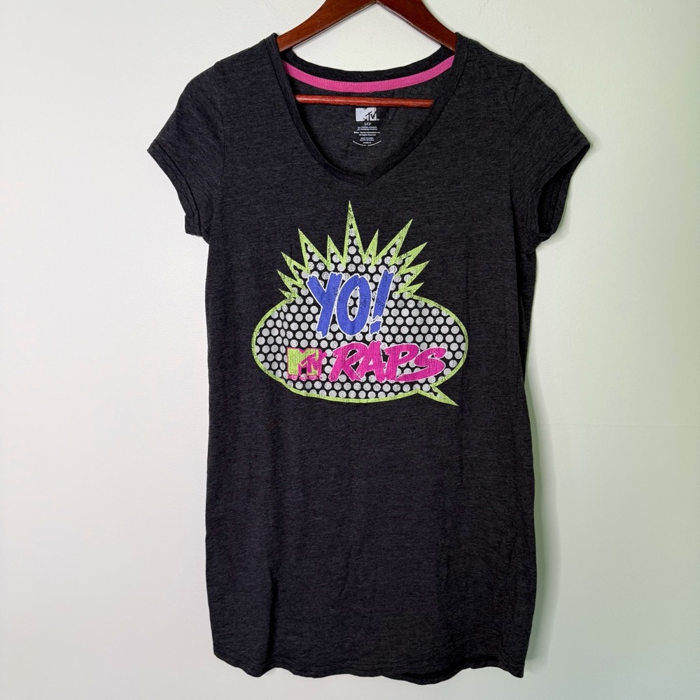 MTV Yo! Raps Y2K Colorful Graphic Tee Size Small